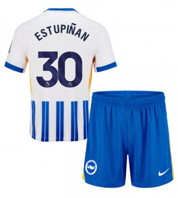 Brighton Pervis Estupinan #30 Primera Equipación Niños 2024-25 Manga Corta (+ Pantalones cortos)